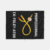 Funny Nurse Urology Crew T- Catheter Joke Student  フリースブランケット (正面(横))