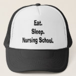 Funny Nursing Student Gifts キャップ<br><div class="desc">Funny Nursing Student T-shirts,  mugs,  hats,  tote bags,  iPhone cases,  iPad cases and more.  "Eat. Sleep. Nursing School".</div>