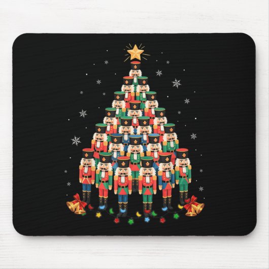 Funny Nutcracker Christmas Tree Xmas Men Women Kid マウスパッド (正面)