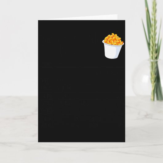 Funny Nutrition Facts Thanksgiving Apparel Macaron カード (正面)