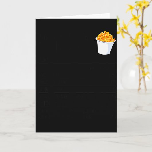 Funny Nutrition Facts Thanksgiving Apparel Macaron カード (黄色い花)