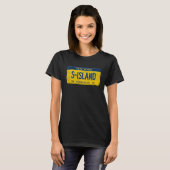 Funny NY State Vanity License Plate S ISLAND Tシャツ (正面フル)