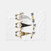 Funny Nye Gnome Shirts For Women, Happy New Year 2 フリースブランケット (正面(横))