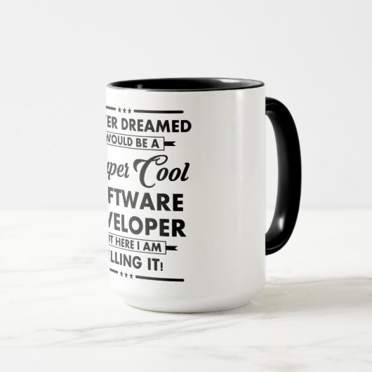 Funny Occupation/Profession Super Cool Developer マグカップ (正面右)