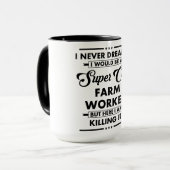 Funny Occupation/Profession Super Cool Farm Worker マグカップ (正面左)