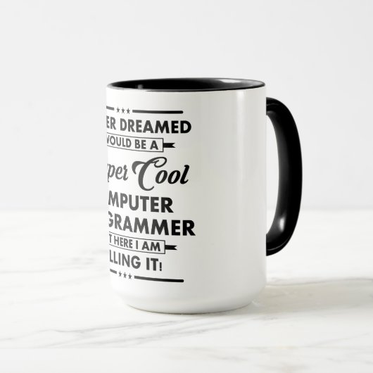 Funny Occupation/Profession Super Cool Programmer マグカップ (正面右)