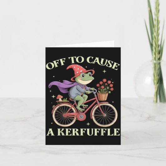Funny Off To Cause A Kerfuffle Whimsical Wizard Fr カード (正面)