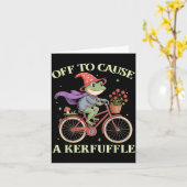 Funny Off To Cause A Kerfuffle Whimsical Wizard Fr カード (黄色い花)