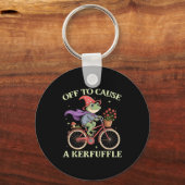 Funny Off To Cause A Kerfuffle Whimsical Wizard Fr キーホルダー (正面)