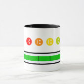 Funny Office Mood Tracker Happiness Meter Emoji  マグカップ (中央)