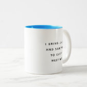 Funny Office Mug With Sarcastic Work Quotes Gifts ツートーンマグカップ (正面右)