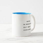 Funny Office Mug With Sarcastic Work Quotes Gifts  ツートーンマグカップ (正面右)