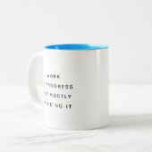 Funny Office Mug With Sarcastic Work Quotes Gifts  ツートーンマグカップ (正面左)
