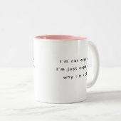Funny Office Mug With Sarcastic Work Quotes Gifts  ツートーンマグカップ (正面右)