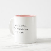 Funny Office Mug With Sarcastic Work Quotes Gifts  ツートーンマグカップ (正面左)