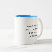 Funny Office Mug With Sarcastic Work Quotes Gifts  ツートーンマグカップ (正面右)