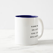 Funny Office Mug With Sarcastic Work Quotes Gifts  ツートーンマグカップ (正面右)