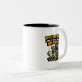 Funny Office Skeleton Meeting Email Coffee Mug ツートーンマグカップ (正面右)