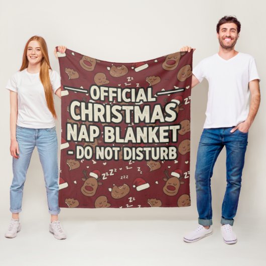 Funny Official Christmas Nap Do Not Disturb フリースブランケット (インサイチュ)