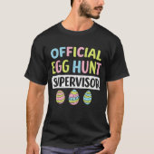 Funny Official Egg Hunt Supervisor Retro Easter Tシャツ (正面)