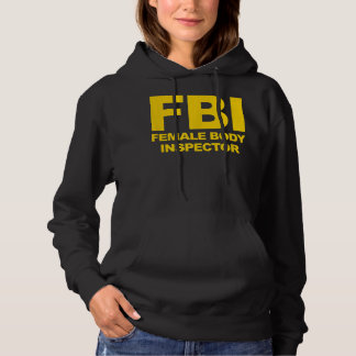 Funny Official FBI Female Body Inspector  パーカ