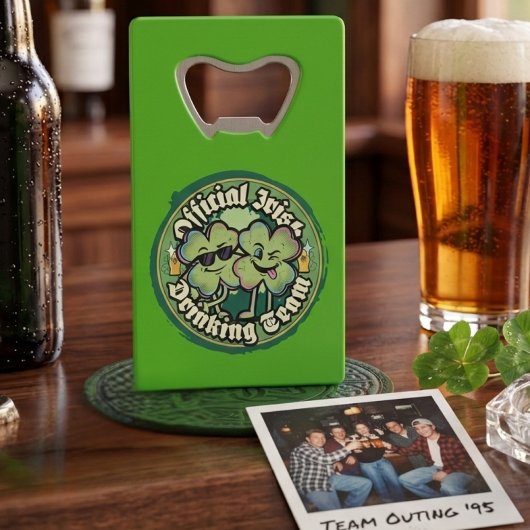 Funny Official Irish Drinking Team Wallet Opener クレジットカード栓抜き