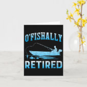 Funny O'fishally Retired Gift For Retired Fishing  カード (黄色い花)