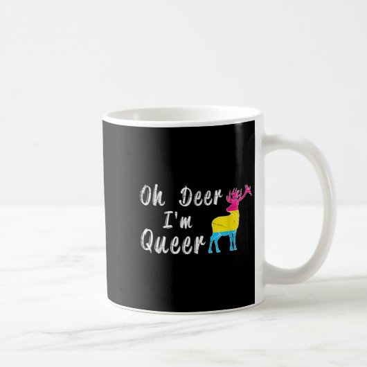 Funny Oh Dear Im Queer Lgbtq Pride Month Gift Panu コーヒーマグカップ (右)