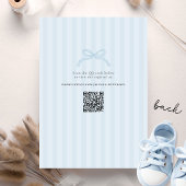 Funny Oh Mmama Llama Cute Blue Baby Boy Shower 招待状