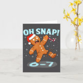 Funny Oh Snap 67 Gingerbread Man Meme 6 7 Christma カード (黄色い花)