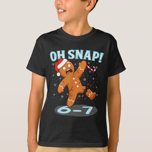 Funny Oh Snap 67 Gingerbread Man Meme 6 7 Christma Tシャツ (正面)