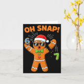Funny Oh Snap 67 Six Seven Meme Gingerbread Men Wo カード (黄色い花)