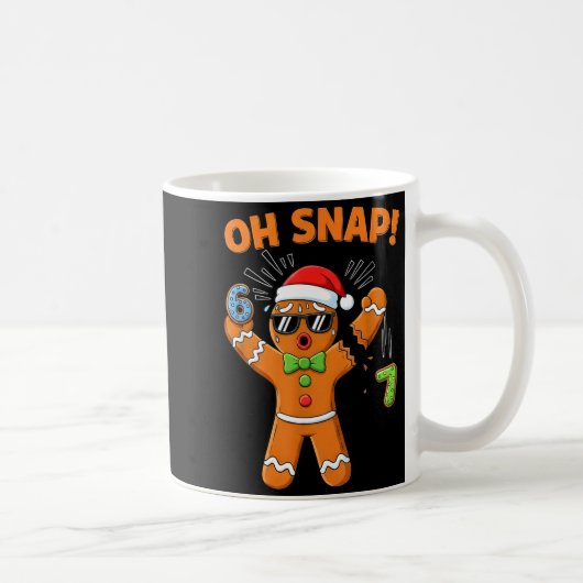 Funny Oh Snap 67 Six Seven Meme Gingerbread Men Wo コーヒーマグカップ (右)