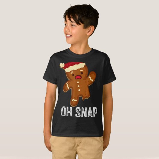 Funny Oh Snap Gingerbread Man Christmas Cookie Xma Tシャツ (正面フル)