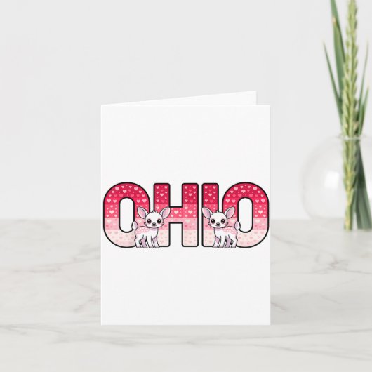 Funny Ohio Deer Midwestern Party O-h-i-o In Valent カード (正面)