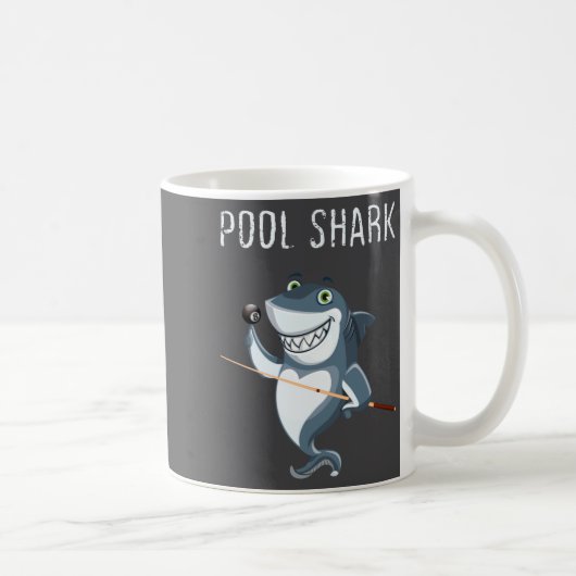Funny Ol Shark Ol Players Billiard  コーヒーマグカップ (右)