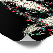 Funny Old English Sheepdog Christmas Graphics Dog  ポスター (角)