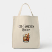 Funny Old Fashion Holiday Cocktail Christmas  トートバッグ (裏面)