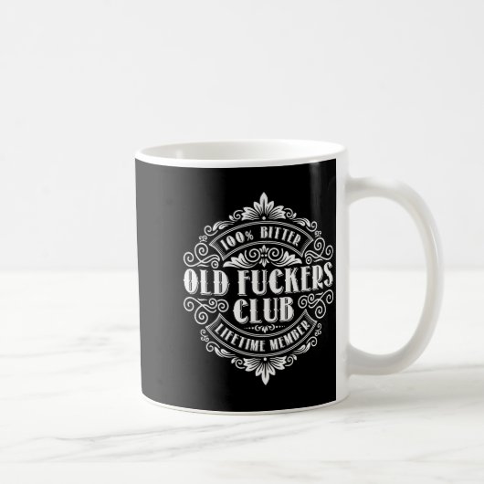 Funny Old Forers Club 100% Bitter Lifetime Member コーヒーマグカップ (右)
