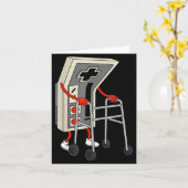 Funny Old Gamer Gaming Retro 80s 90s Video Game Ol カード (黄色い花)