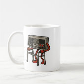 Funny Old Gamer Gaming Retro 80s 90s Video Game Ol コーヒーマグカップ (左)