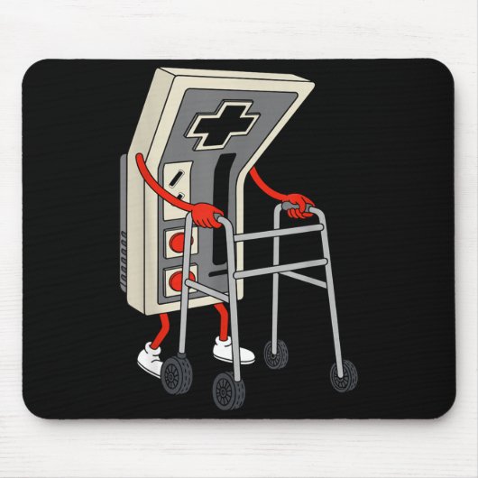 Funny Old Gamer Gaming Retro 80s 90s Video Game Ol マウスパッド (正面)