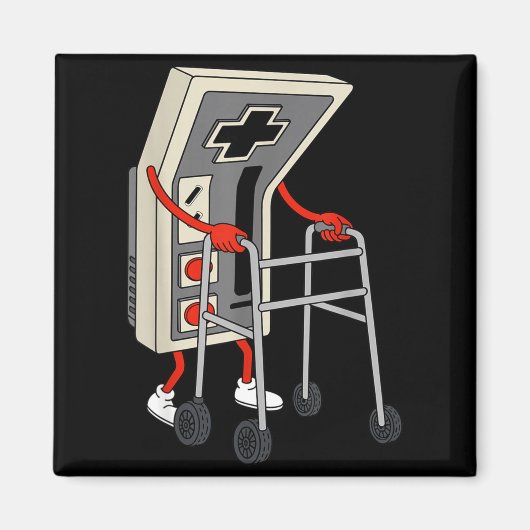 Funny Old Gamer Gaming Retro 80s 90s Video Game Ol マグネット (正面)