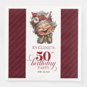 Funny Old Lady 50th Birthday Napkins Table Party (正面)