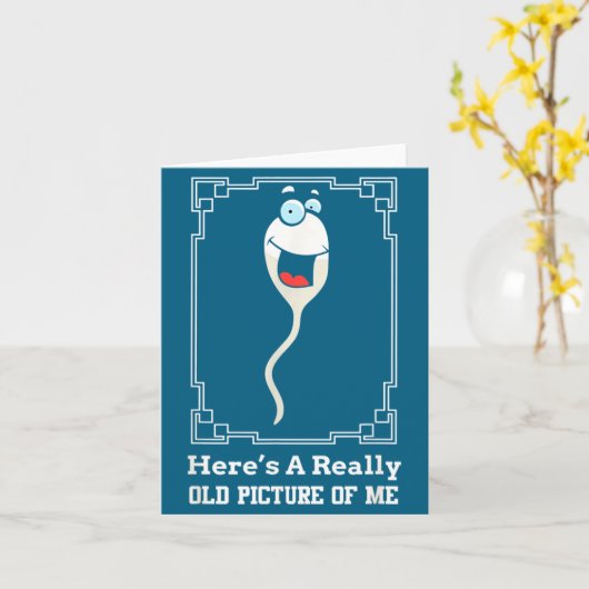 Funny Old Man Birthday Gag For Men Over 60  カード (黄色い花)