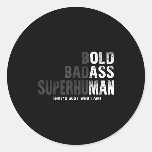 Funny Old Man Saying Gag Gift Birthday For Dad Fat ラウンドシール (正面)