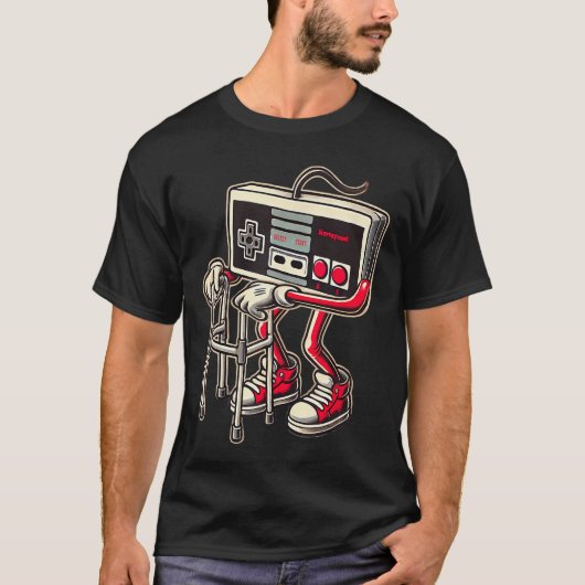 Funny Old Video Game Art Gaming ee for Men Boys gi Tシャツ (正面)