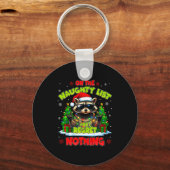 Funny On The Naughty List I Regret Nothing Christm キーホルダー (正面)