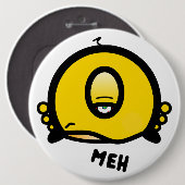 Funny One-Eyed Cartoon “Meh” 缶バッジ (正面&裏面)