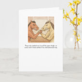 Funny One Horse Open Sleigh カード (黄色い花)